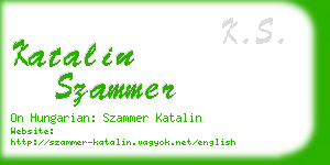 katalin szammer business card